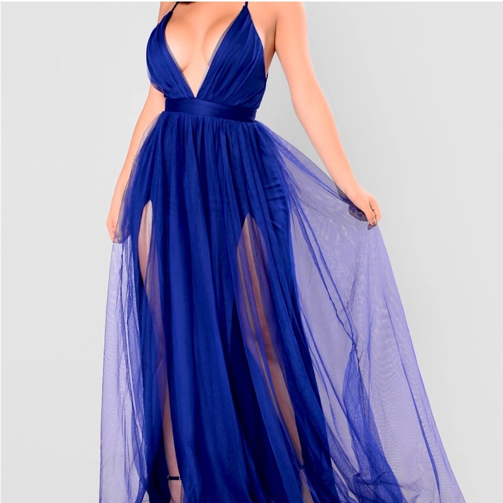 NWT On The Runway Maxi Dress - Royal Blue